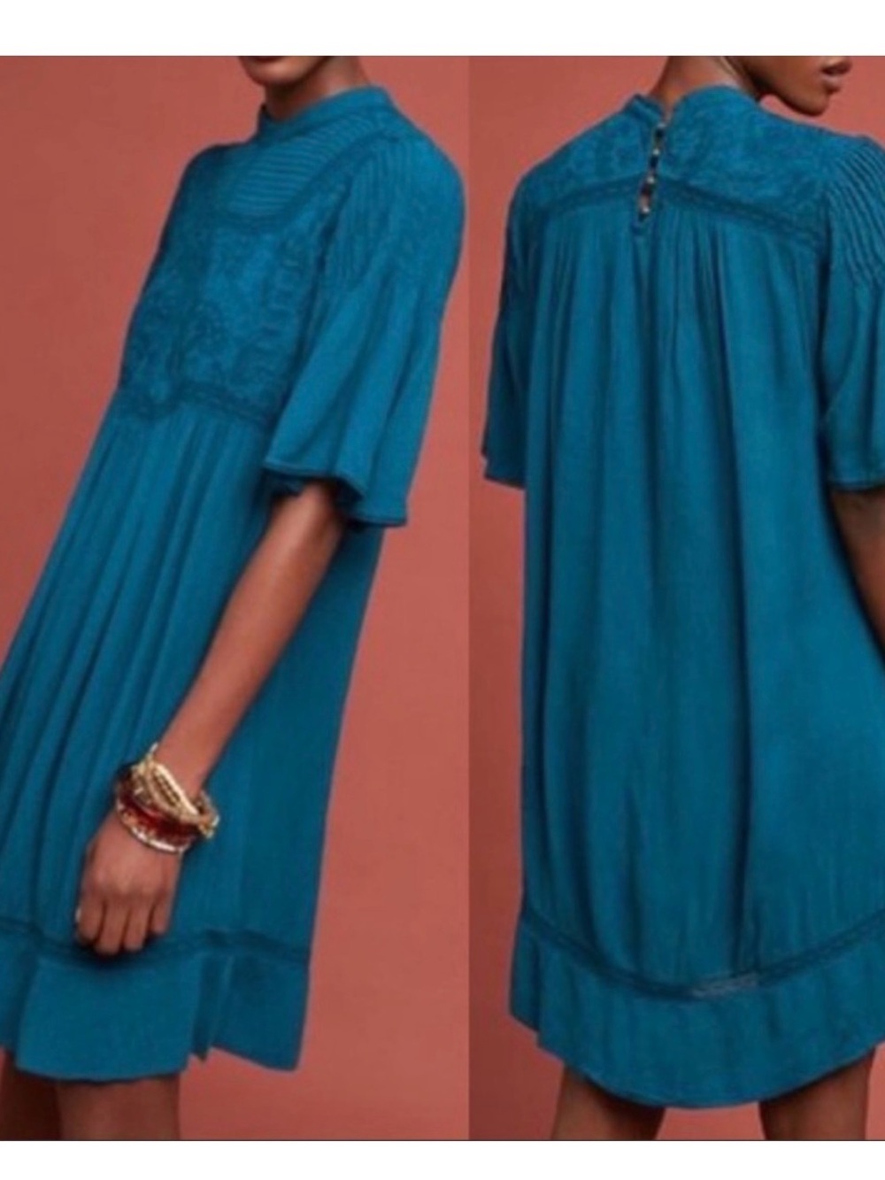 Anthropologie Meadow Rue Embroidered Shift Dress
